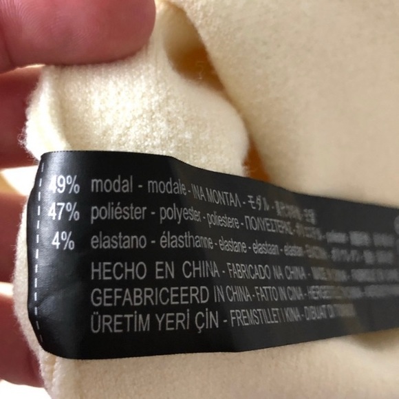 Zara Creamy White Knit Dress with Funky Sleeves - Picture 6 of 8